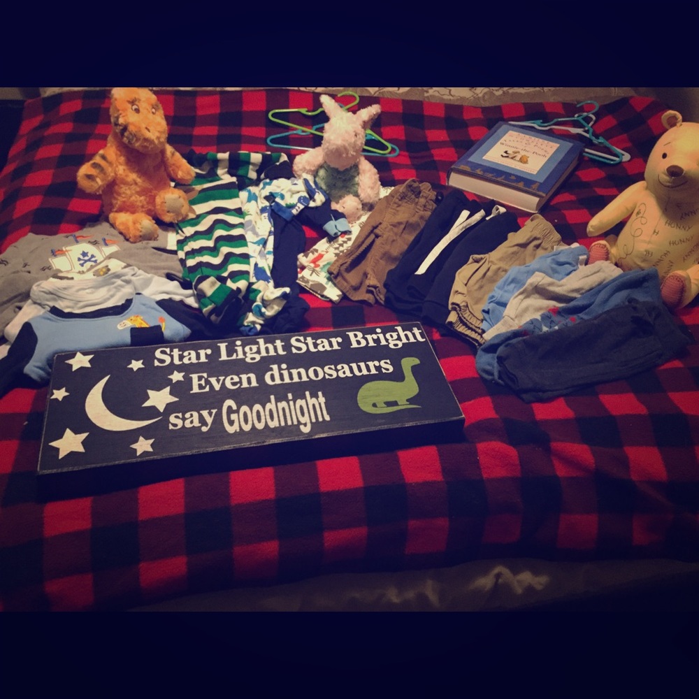 Lot of 0-3 month baby boy clothes